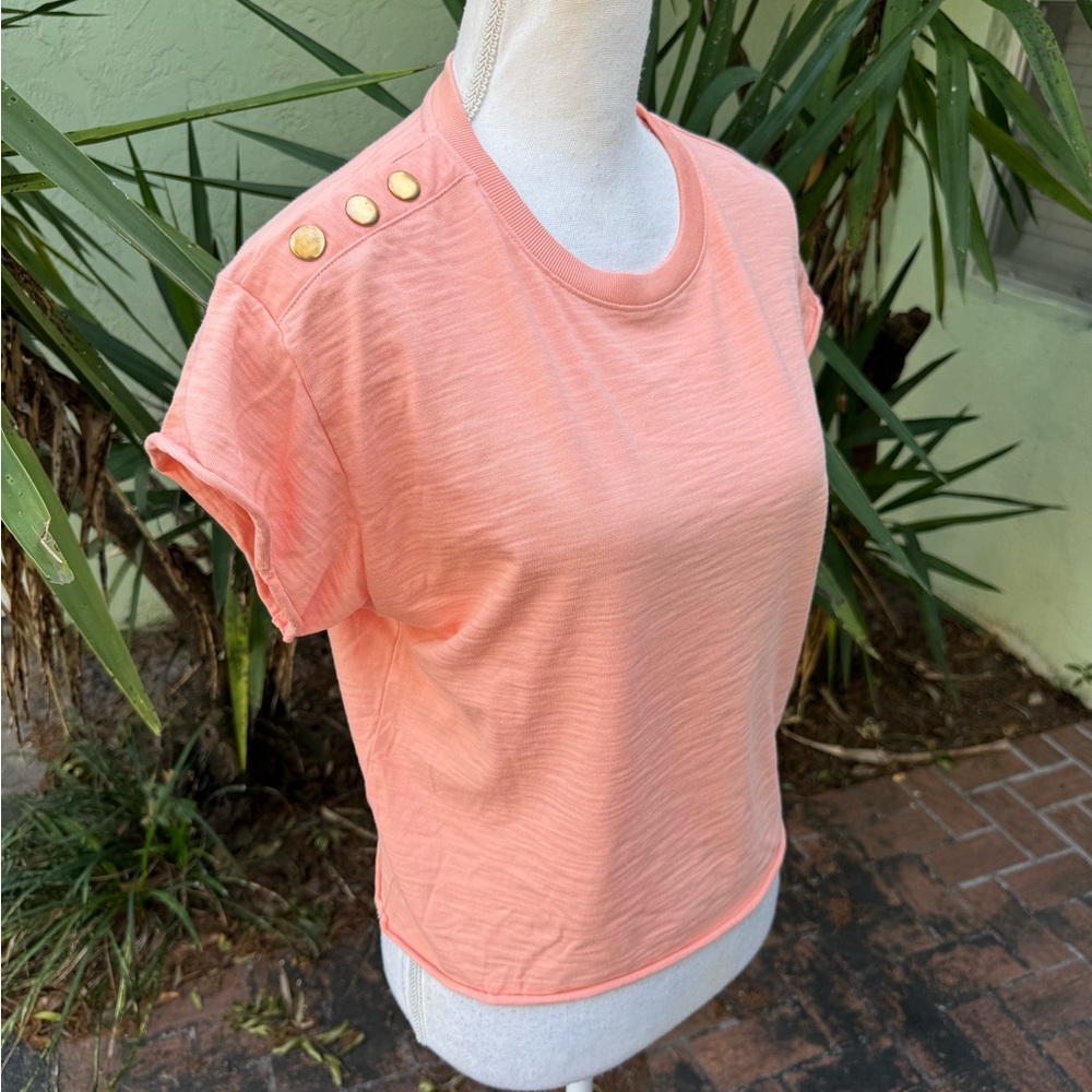 Nation LTD Peach Gold Stud Tshirt